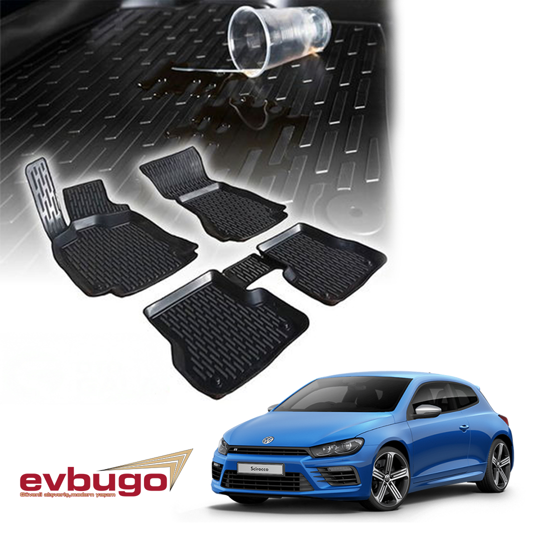 3D PASPAS SİYAH VOLKSWAGEN SCIROCCO 2008--2017